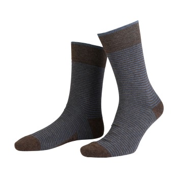 Amanda Christensen Strømper True Stripe Ankle Sock Brun Str 47/50