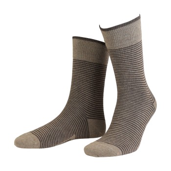 Amanda Christensen Strømper True Stripe Ankle Sock Lysbrun  Str 47/50