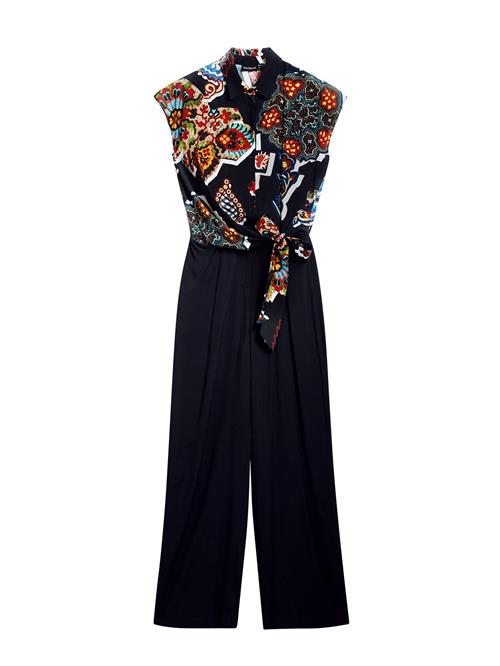 Se Desigual Jumpsuit  azur / cognac / sort / hvid ved About You