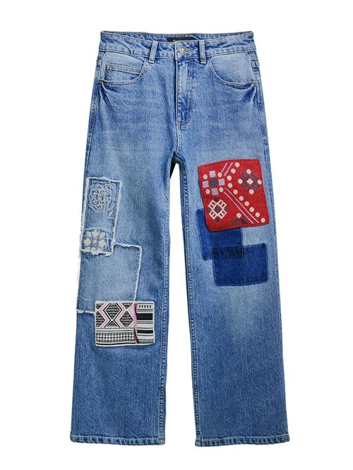 Desigual Jeans  lysebeige / navy / blue denim / rød