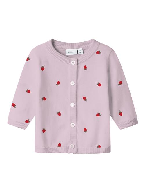NAME IT Cardigan 'NBFDetrille'  oliven / lilla / rød