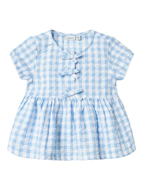 NAME IT Bluse 'NMFFISINA'  lyseblå / hvid