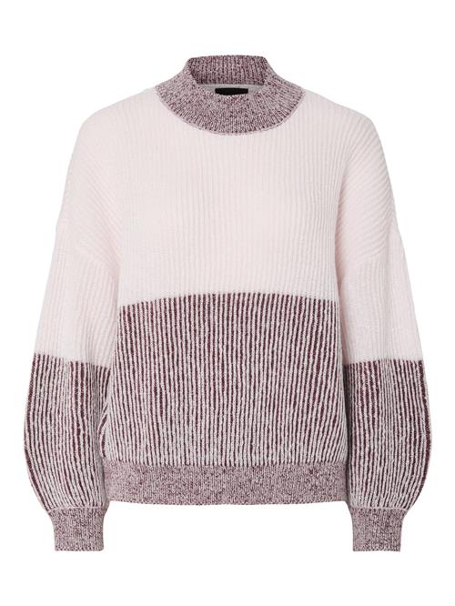 Se PIECES Pullover 'NELLA '  lilla / hvid ved About You