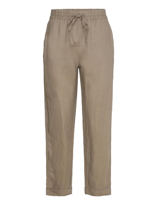 Se Linen Trousers Rosemunde Beige ved Booztlet