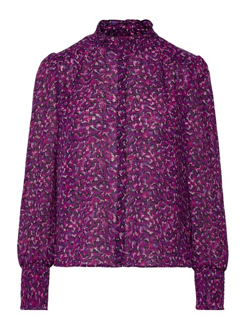 Se D6Moiré Printed Blouse Dante6 Purple ved Booztlet