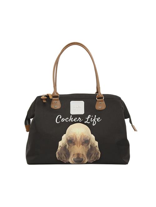 Bagmori Weekendtaske 'Cocker Spaniel'  beige / brun / sort / hvid