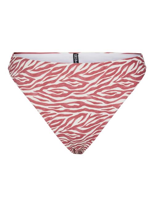 PIECES Bikinitrusse 'PCAmy'  cranberry / hvid