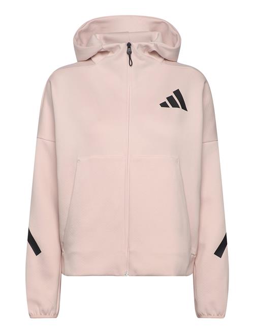 Z.n.e. Full Zip Hoodie Adidas Sportswear Beige