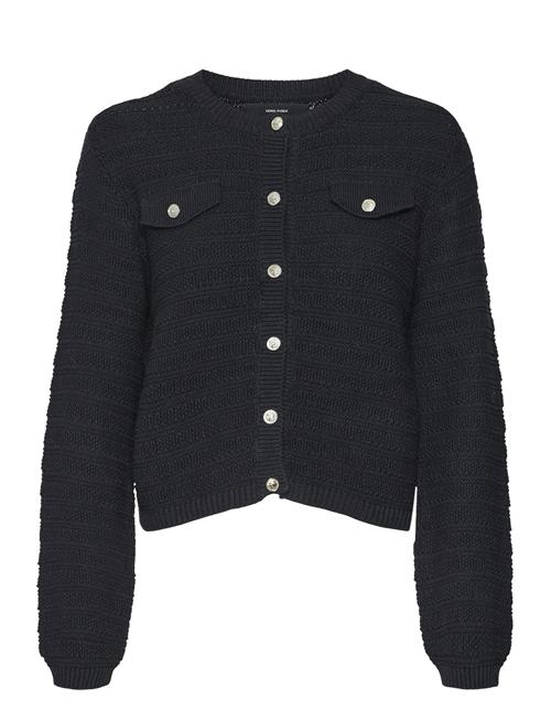 Se Vmvioletta Ls Button Cardigan Vero Moda Black ved Booztlet