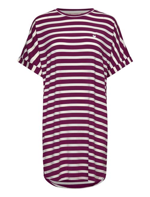 Softness Stripe Big Shirt Missya Purple