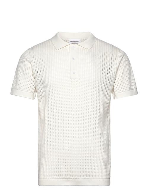 Crochet Knitted S/S V-Neck Polo Lindbergh Cream