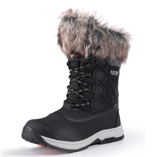 Se ICEPEAK Boots 'Ansina Ms'  grå / sort / hvid ved About You