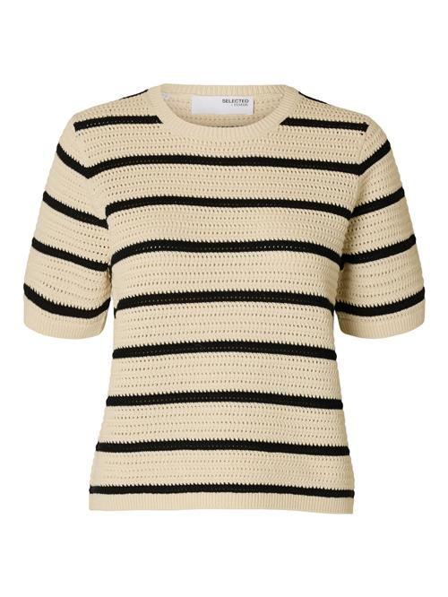 Se SELECTED FEMME Pullover 'SLFVINNA'  beige / sort ved About You