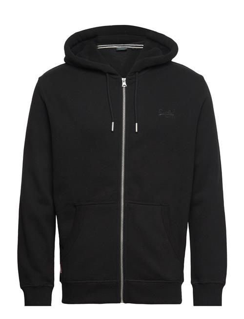 Se Essential Logo Zip Hoodie Superdry Black ved Booztlet