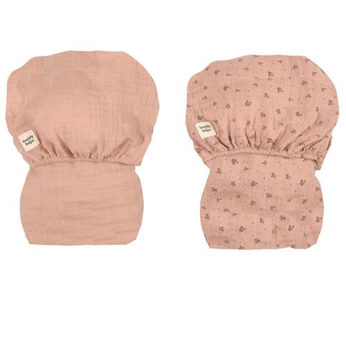 Buddy & Hope 2-pak Muslin Pudebetræk Berries/Solid | Brun | 0-3