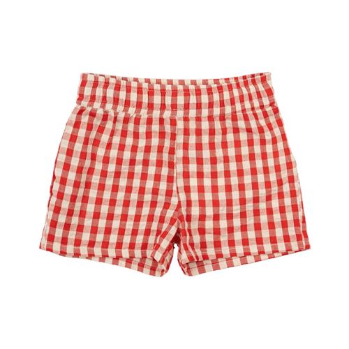 The New Siblings Nelly Shorts Poppy Red Check 98 cm  Rød  98 cm  kvinde