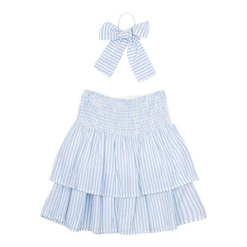 The New Nalani Nederdel White Swan Striped | Blå | 7-8 years