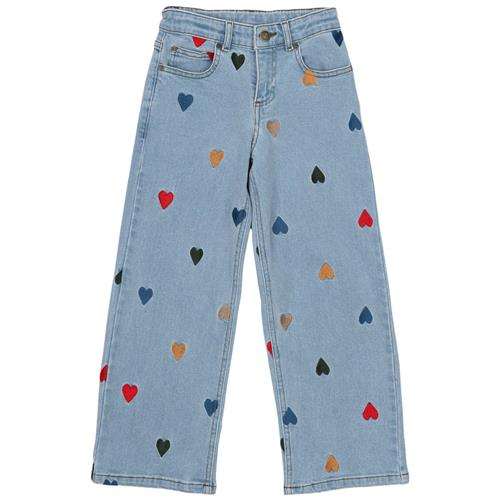 The New Nessa Brede Jeans Light Blue Denim 9-10 Y  Blå  9-10 år  kvinde