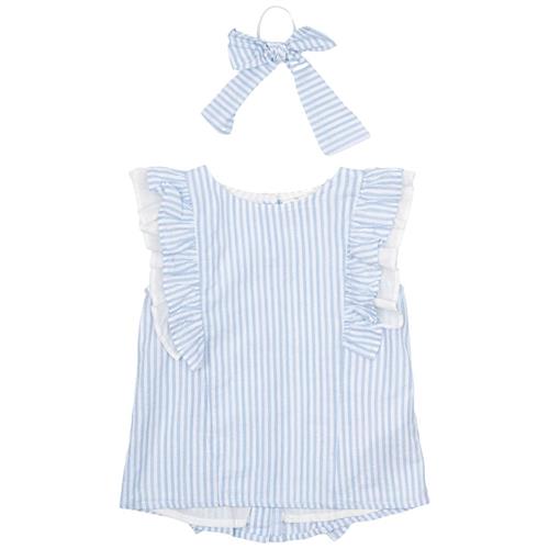 The New Nalani Til Toppen White Swan Striped | Blå | 7-8 years