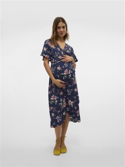 Vero Moda Maternity Kjole 'VMMSAKI'  navy / grøn / lilla