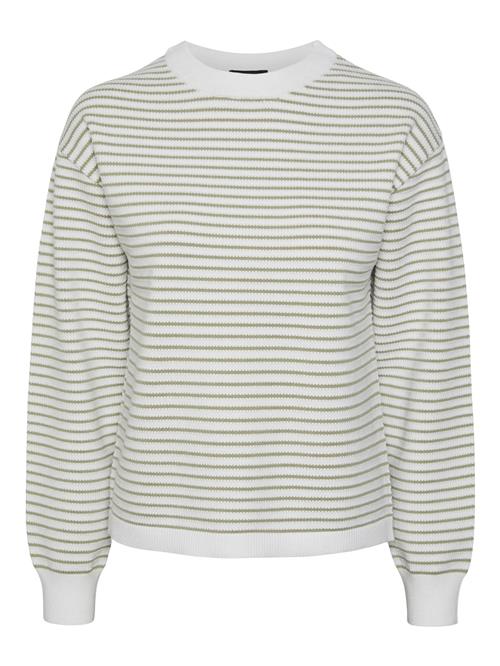 PIECES Pullover 'PCPhilippa'  oliven / hvid