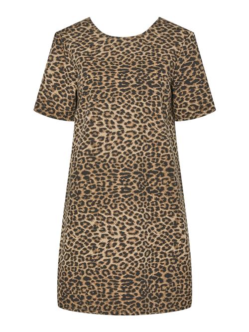 PIECES Kjole 'Astrid'  brokade / cappuccino / sort
