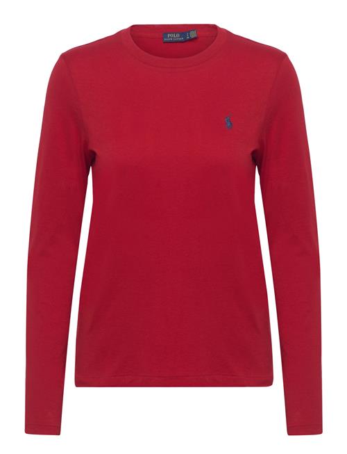 Se Long-Sleeve Jersey Crewneck Tee Polo Ralph Lauren Red ved Booztlet