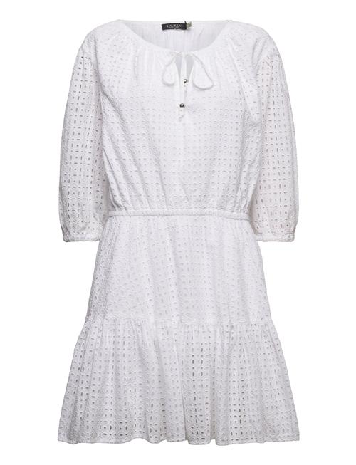 Eyelet-Embroidered Cotton Dress Lauren Ralph Lauren White