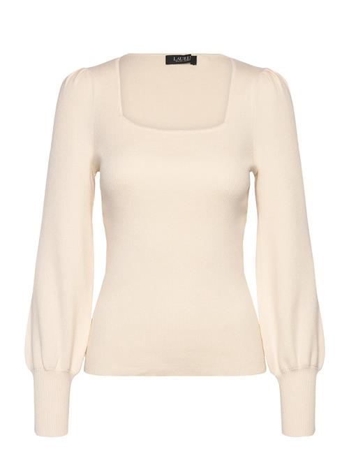 Rib-Knit Puff-Sleeve Sweater Lauren Ralph Lauren Cream