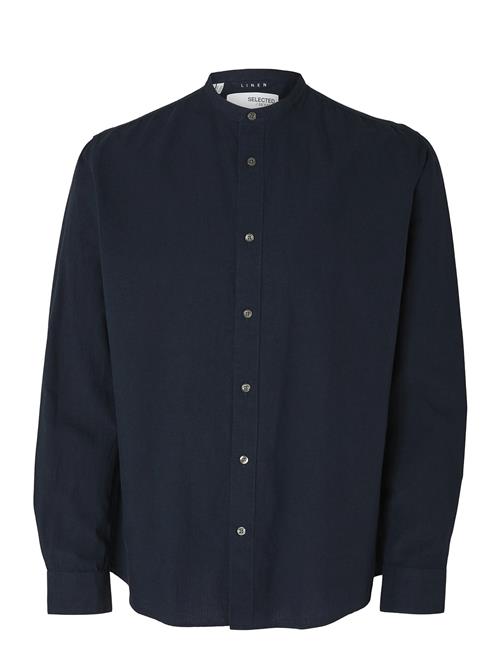 Slhregsun Shirt Ls Band Selected Black