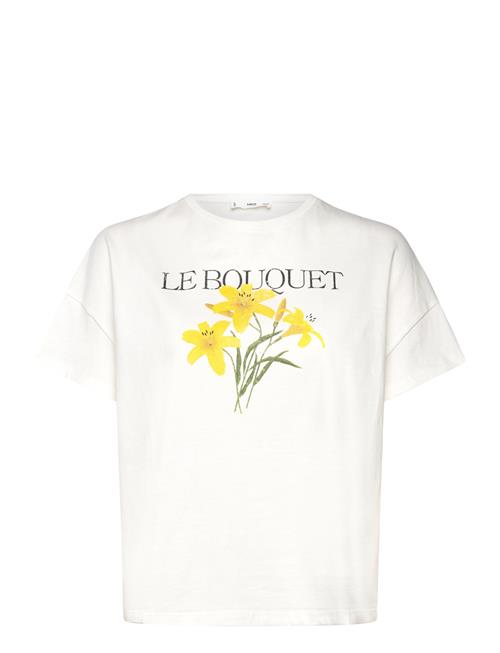 Se Cotton T-Shirt With Printed Message Mango White ved Booztlet