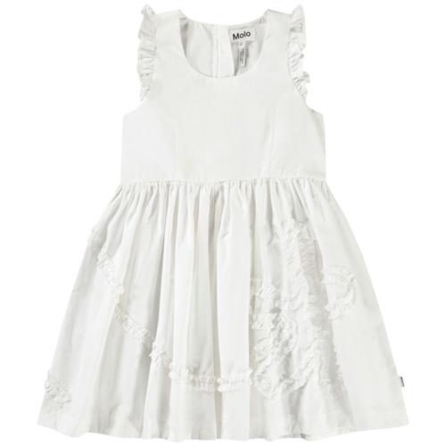 Molo Cortney Short-Sleeved Dress Crisp White 92/98 cm  Hvid  92/98 cm  kvinde