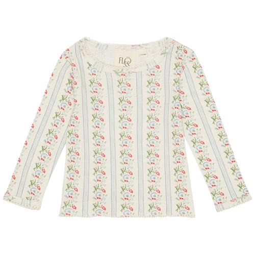 Flöss Abigail Bluse Soft White Bright Blue 74 cm  Blå  74 cm  Unisex