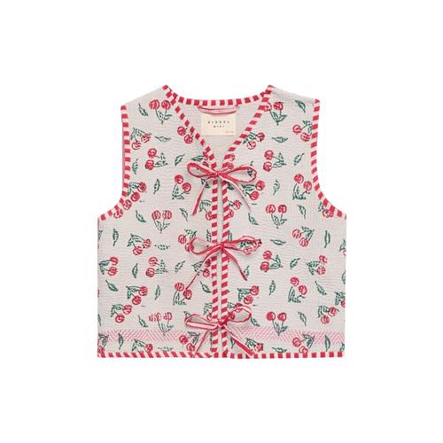 Sissel Edelbo Gro MINI Vest Cherry 5-6 Y  Rød  5-6 år  kvinde