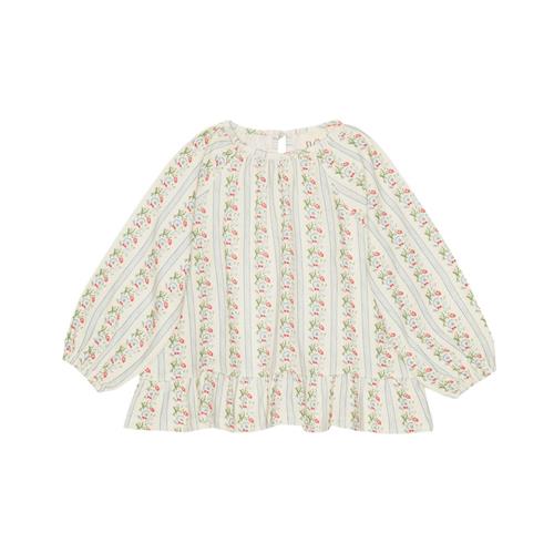 Flöss Abigail Bluse Soft White Bright Blue 128 cm  Blå  128 cm  Unisex