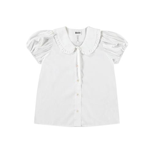 Molo Rosabella Short Sleeve Shirt Crisp White 122/128 cm  Hvid  122/128 cm  kvinde