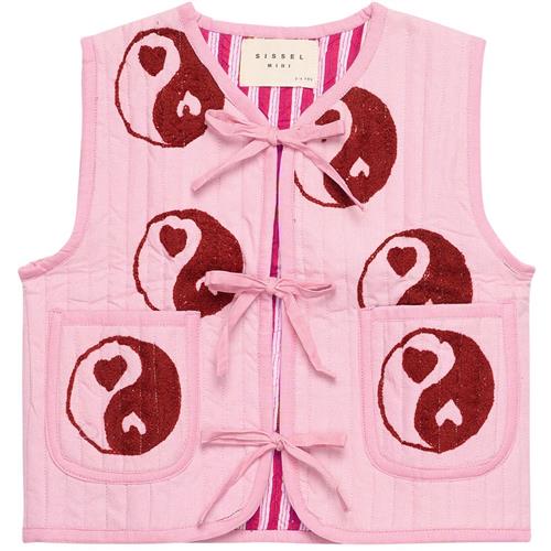 Sissel Edelbo Honey MINI Vest Yin & Yang Pink 5-6 Y  Lyserød  5-6 år  kvinde