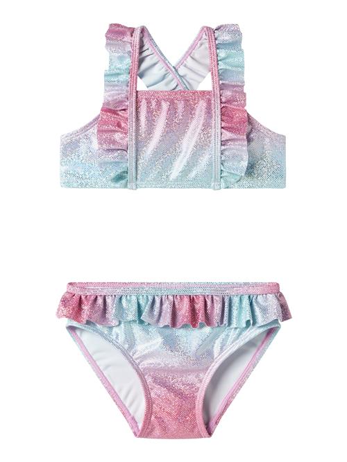 NAME IT Bikini 'NMFZelma'  lyseblå / lyserød / mørk pink