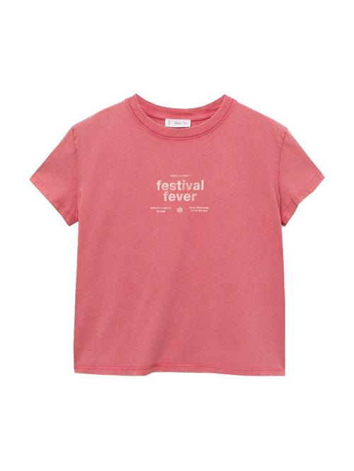 MANGO TEEN Shirts 'FESTIVAL'  lys pink / hvid
