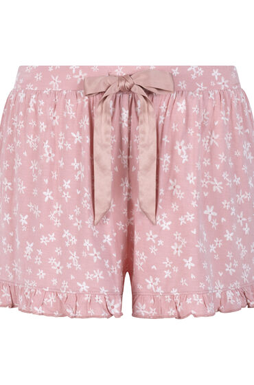 Hunkemöller Jerseyshorts med flæse pink