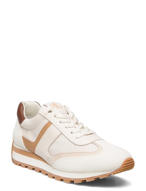 Se Dani Suede & Leather Sneaker Lauren Ralph Lauren Cream ved Booztlet