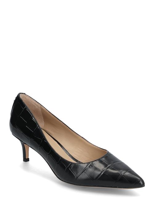 Se Adrienne Crocodile-Embossed Leather Pump Lauren Ralph Lauren Black ved Booztlet