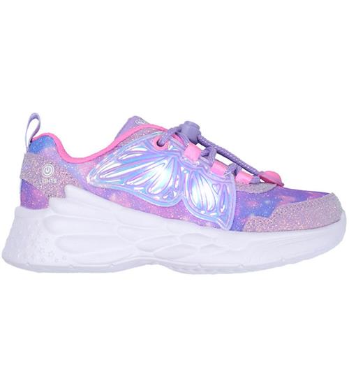 Skechers Sko m. Lys - Wing Brites - Lavender/Pink