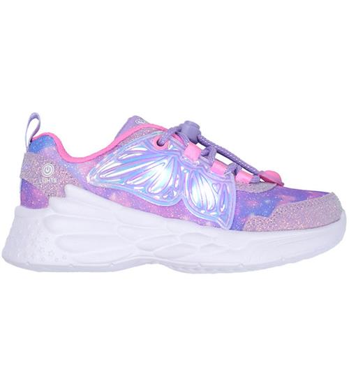 Se Skechers skechers Sko m. Lys - Wing Brites - Lavender/Pink ved KidsWorld