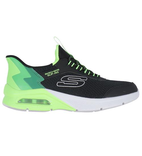 Skechers Sko - Microspec Max Brisk-Stripe - Sort/Lime