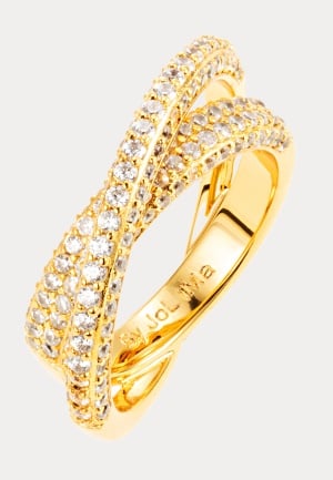 BY JOLIMA Donna Twist Ring Gold 19