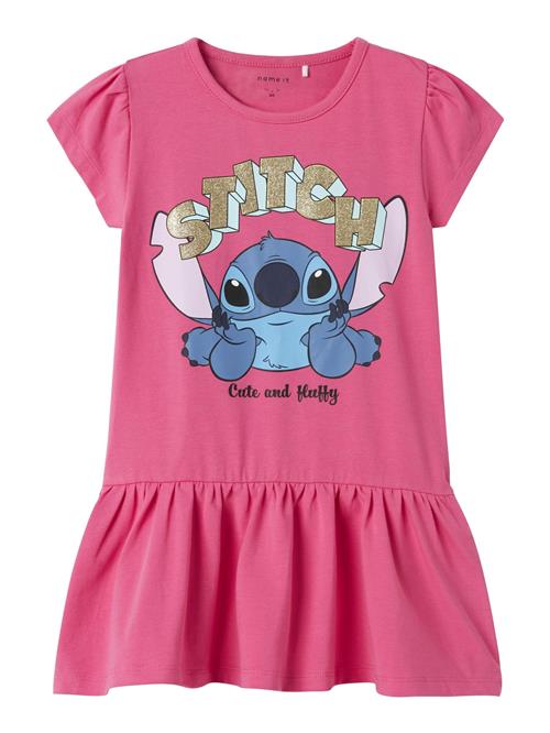NAME IT Kjole 'NMFFoda Stitch'  dueblå / guld / lilla / pink