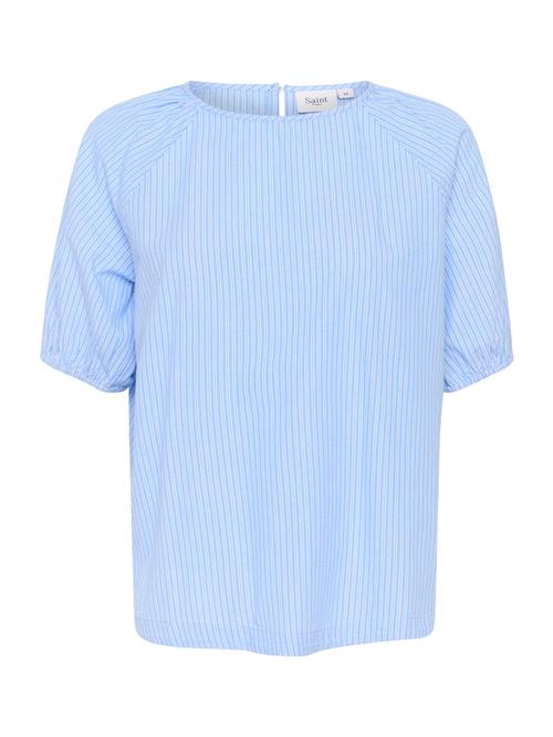 SAINT TROPEZ Bluse 'JosefiaSZ'  lyseblå / hvid