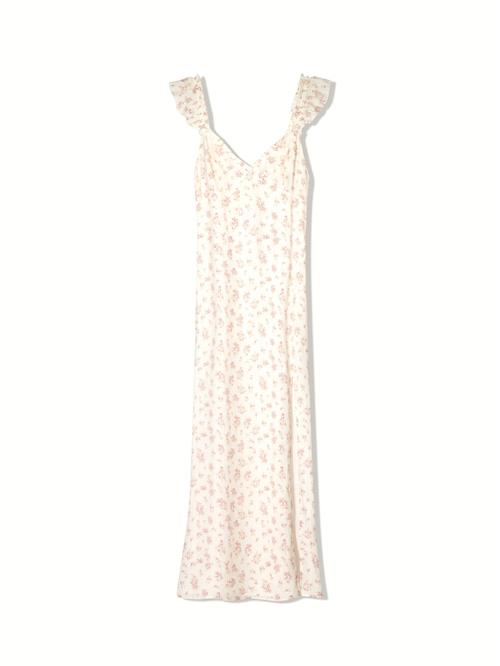 Bershka Sommerkjole  ecru / pink