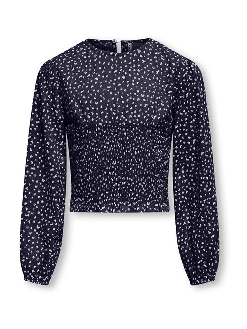 Se ONLY GIRLS Bluse 'KOGSALLI'  natblå / hvid ved About You